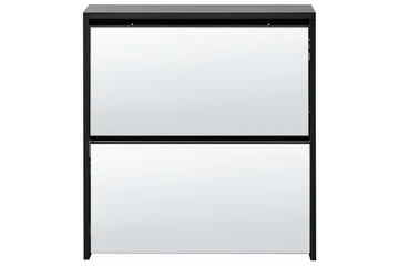 Skoskap Midfield Sort, Sølv, 63x17x67 cm - Sort, Sølv, 63x17x67 cm - Oppbevaring - Skooppbevaring
