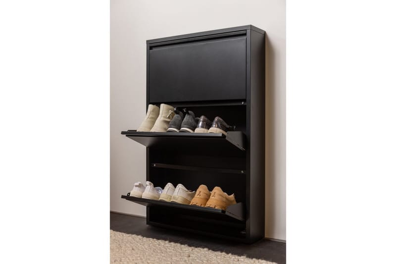 Skoskap Sabine - Svart - Oppbevaring - Skooppbevaring - Skoskap