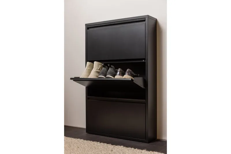 Skoskap Sabine - Svart - Oppbevaring - Skooppbevaring - Skoskap