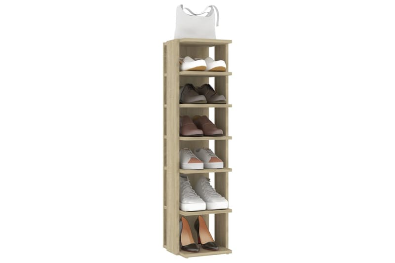 Skoskap sonoma eik 2 stk 25x27x102 cm - Brun - Oppbevaring - Skooppbevaring