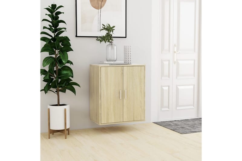 Skoskap sonoma eik 60x35x70 cm sponplate - Brun - Oppbevaring - Skooppbevaring
