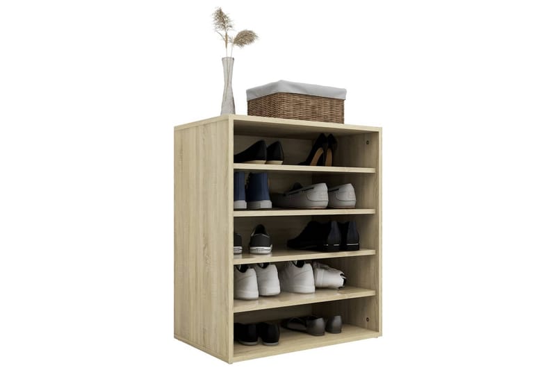 Skoskap sonoma eik 60x35x70 cm sponplate - Brun - Oppbevaring - Skooppbevaring
