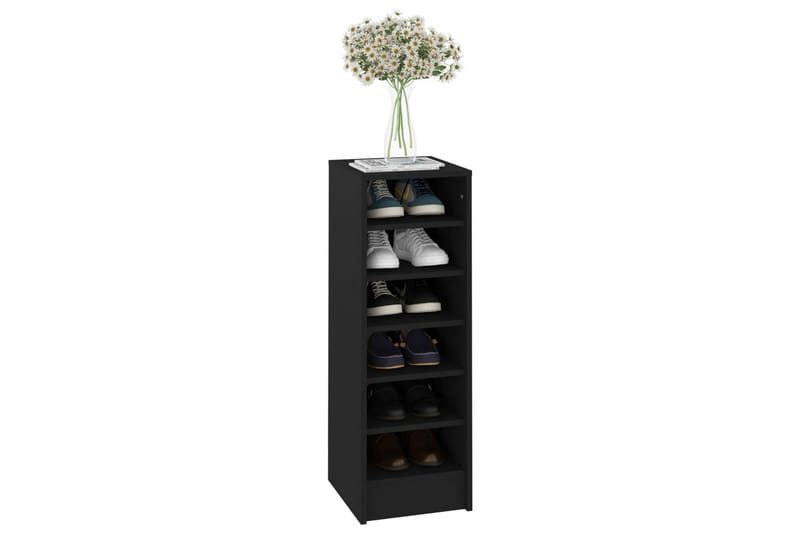 Skoskap svart 31,5x35x90 cm sponplate - Svart - Oppbevaring - Skooppbevaring - Skoskap