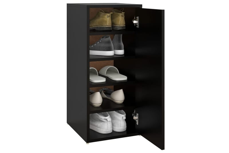 Skoskap svart 32x35x70 cm sponplate - Svart - Oppbevaring - Skooppbevaring - Skoskap