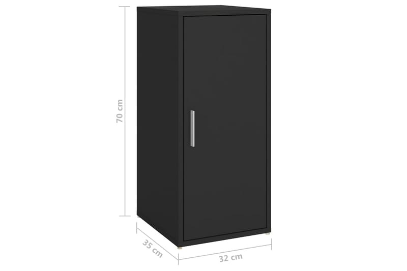 Skoskap svart 32x35x70 cm sponplate - Svart - Oppbevaring - Skooppbevaring - Skoskap