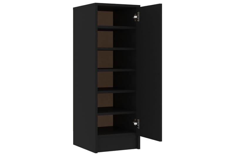 Skoskap svart 32x35x92 cm sponplate - Svart - Oppbevaring - Skooppbevaring - Skoskap