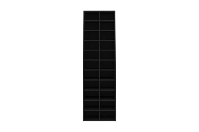 Skoskap svart 54x34x183 cm sponplate - Oppbevaring - Skooppbevaring - Skoskap