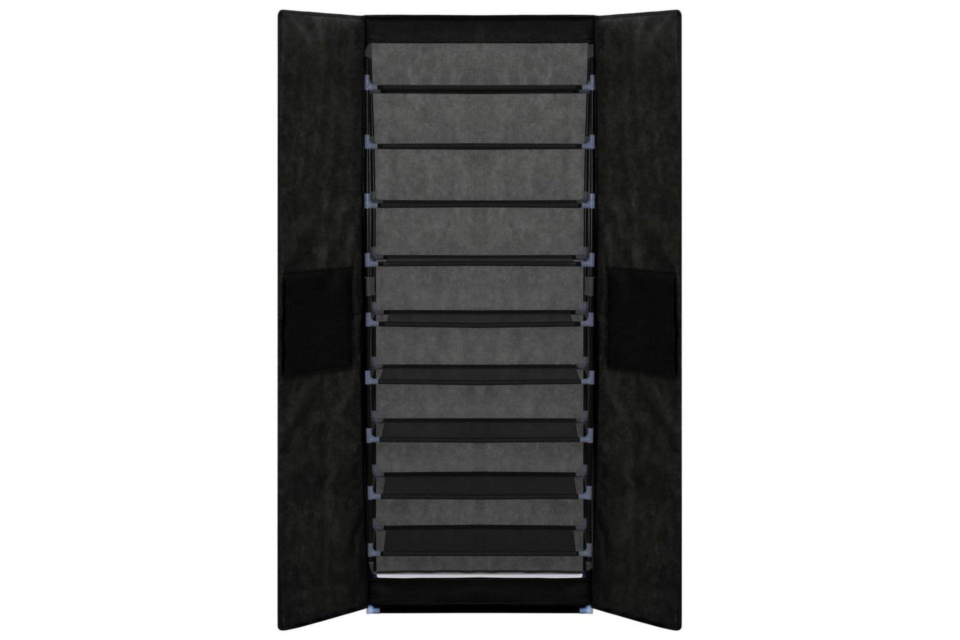 Skoskap svart 60x30x166 cm stoff - Oppbevaring - Skooppbevaring