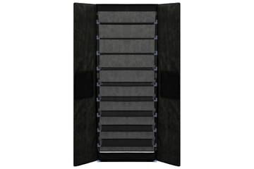 Skoskap svart 60x30x166 cm stoff - Oppbevaring - Skooppbevaring
