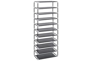Skoskap svart 60x30x166 cm stoff - Oppbevaring - Skooppbevaring