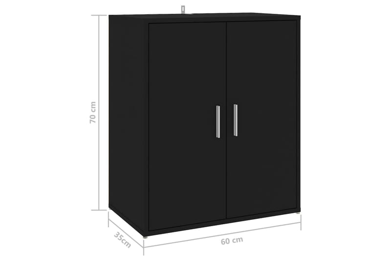 Skoskap svart 60x35x70 cm sponplate - Svart - Oppbevaring - Skooppbevaring
