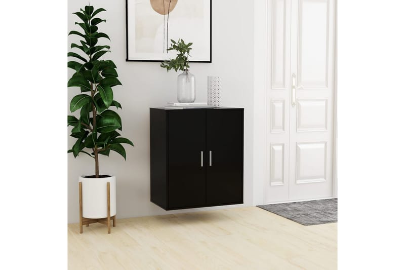 Skoskap svart 60x35x70 cm sponplate - Svart - Oppbevaring - Skooppbevaring