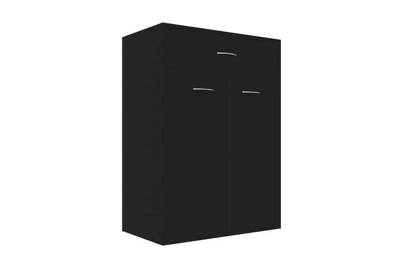 Skoskap svart 60x35x84 cm sponplate - Svart - Skoskap - Skooppbevaring - Gangoppbevaring