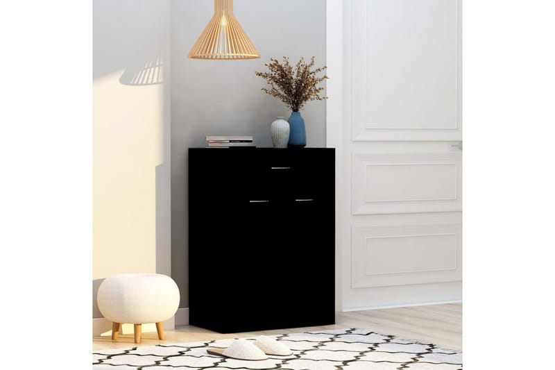 Skoskap svart 60x35x84 cm sponplate - Svart - Oppbevaring - Skooppbevaring - Skoskap