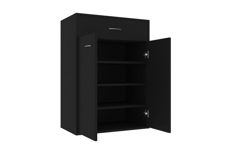 Skoskap svart 60x35x84 cm sponplate - Svart - Oppbevaring - Skooppbevaring - Skoskap