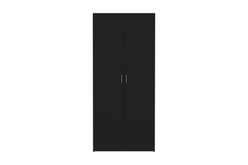 Skoskap svart 80x35,5x180 cm sponplate - Svart - Skoskap - Gangoppbevaring - Skooppbevaring