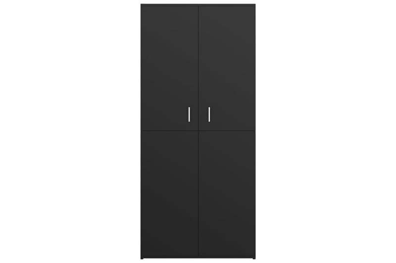 Skoskap svart 80x39x178 cm sponplate - Skoskap - Gangoppbevaring - Skooppbevaring