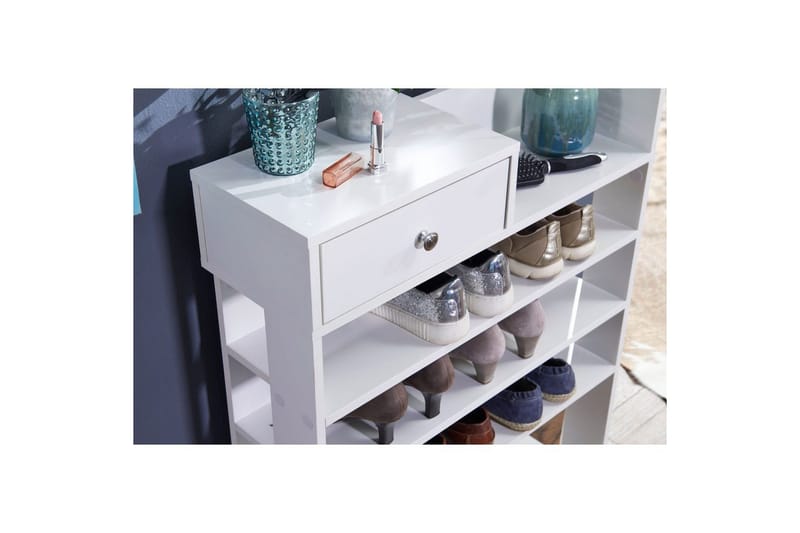 Skoskap Wohnling Foliert sponplate Åpen hylle 1 skuff - Oppbevaring - Skooppbevaring