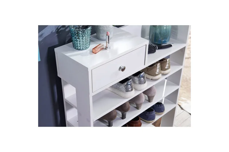 Skoskap Wohnling Foliert sponplate Åpen hylle 1 skuff - Oppbevaring - Skooppbevaring