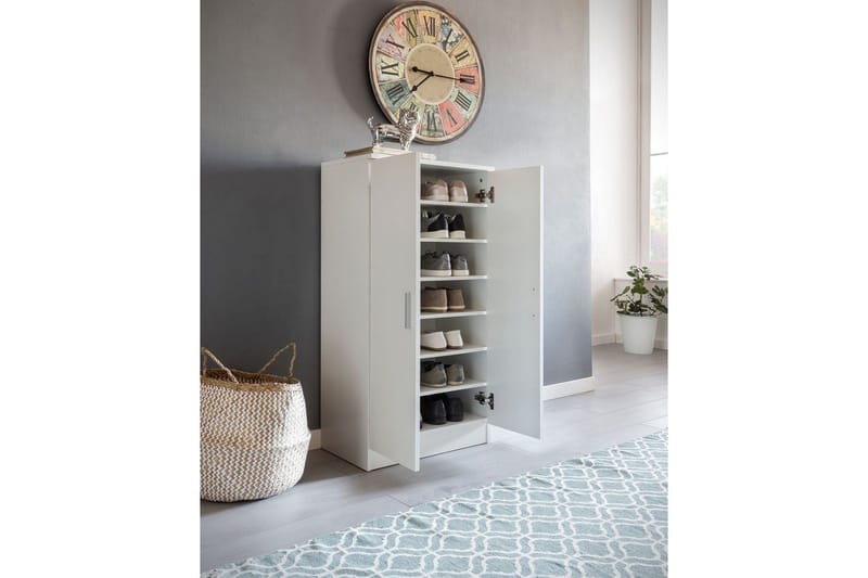 Skoskap Wohnling Foliert sponplate 7 rom Gangmøbler - Oppbevaring - Skooppbevaring - Skoskap