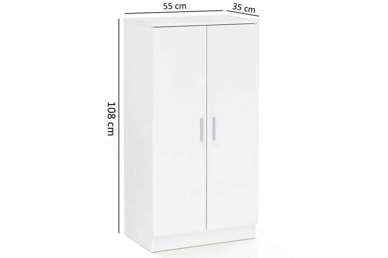 Skoskap Wohnling Foliert sponplate 7 rom Gangmøbler - Oppbevaring - Skooppbevaring - Skoskap