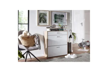 Skoskap Wohnling Foliert sponplate med hylleoppbevaring, 2 vippet ut rom, 1 skuff - Oppbevaring - Skooppbevaring