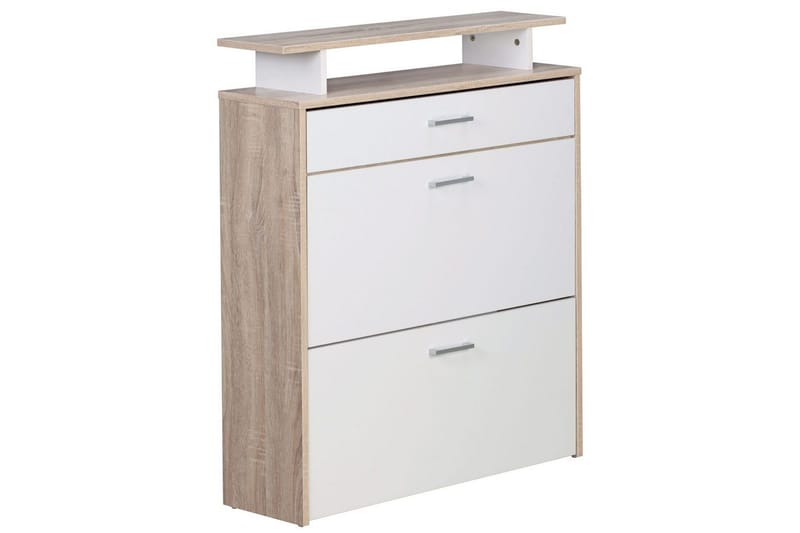 Skoskap Wohnling Foliert sponplate med hylleoppbevaring, 2 vippet ut rom, 1 skuff - Oppbevaring - Skooppbevaring - Skoskap