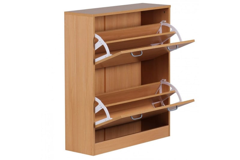 Skoskap Wohnling KIEL med 2 vippbare rom, foliert sponplate Bøk - Bøk - Oppbevaring - Skooppbevaring - Skoskap