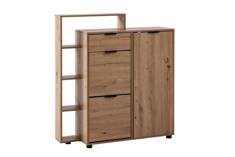 Skoskap Wohnling Massa 2 Uttrekkbare Rom for 12 Par Foliert Sponplate med 1 Dør Hylle, undefined