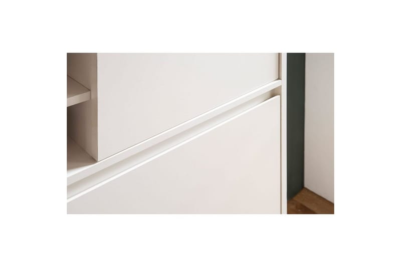 Skoskap Wohnling med 2 vippetromler 1 dør melaminbelagt MDF moderne - Oppbevaring - Skooppbevaring - Skoskap