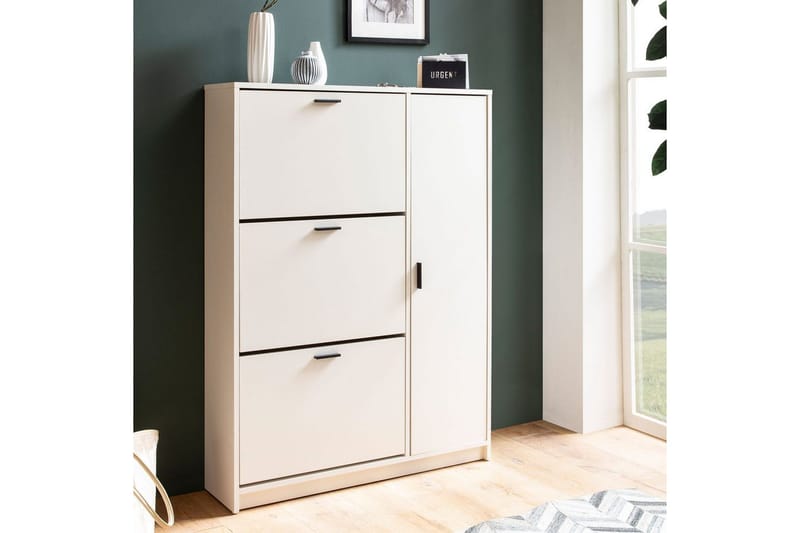 Skoskap Wohnling med 3 vippbare rom 1 dør melaminbelagt MDF moderne - Oppbevaring - Skooppbevaring - Skoskap