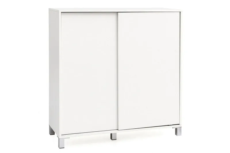 Skoskap Wohnling melaminbelagt MDF, skyvedører, for 20 par Hvit, Hvit