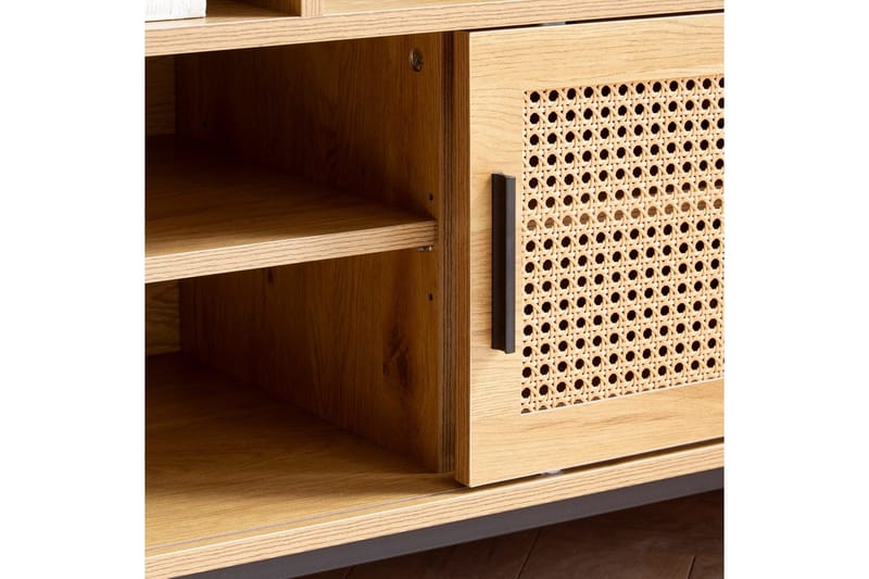 Skoskap Wohnling Polstret benk med skyvedør av Wienervevingoptikk Moderne - Møbler - Stoler & lenestoler - Benk - Skohylle med benk