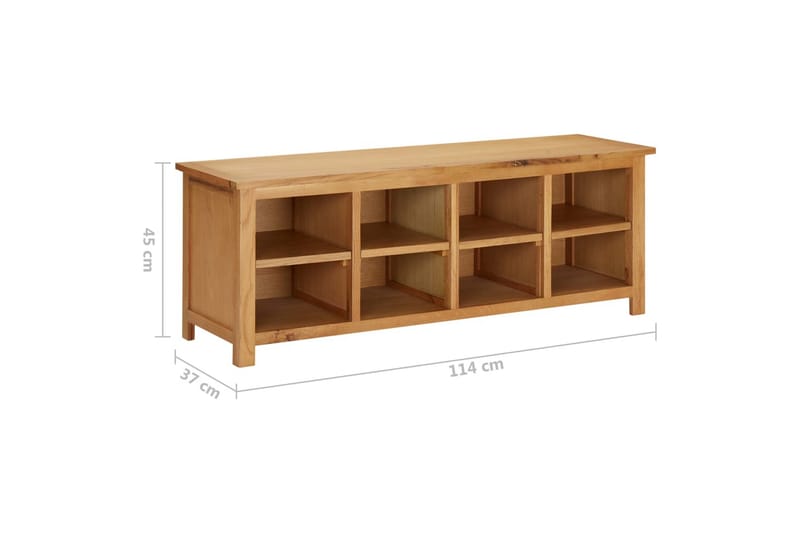 Skostativ 114x37x45 cm heltre eik - Brun - Oppbevaring - Skooppbevaring