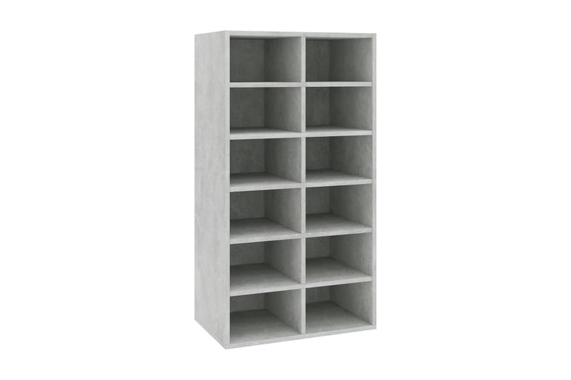 Skostativ betonggrå 54x34x100 cm sponplate - Oppbevaring - Skooppbevaring