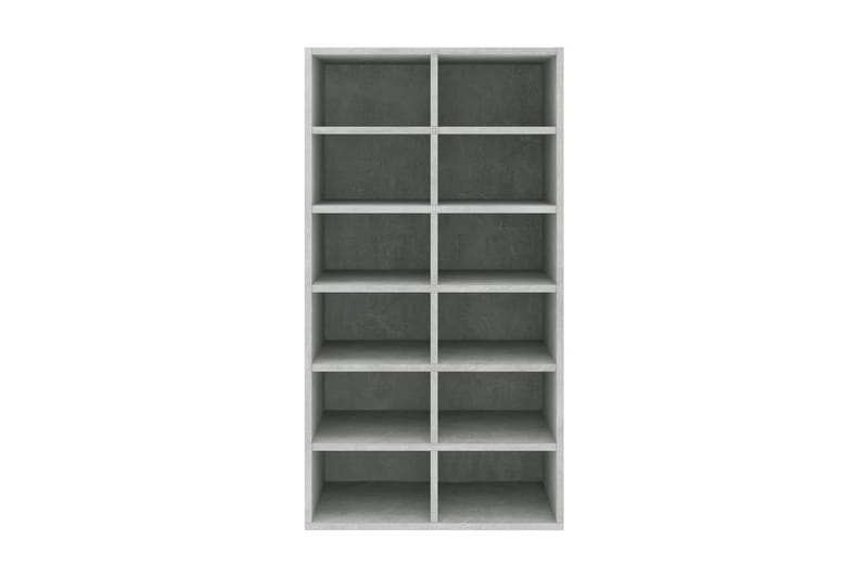 Skostativ betonggrå 54x34x100 cm sponplate - Oppbevaring - Skooppbevaring