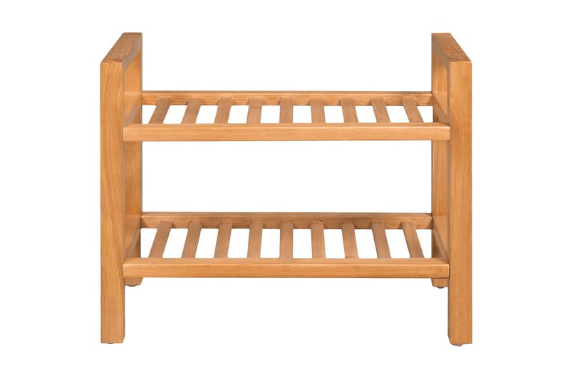 Skostativ med 2 hyller 49,5x27x40 cm heltre eik - Oppbevaring - Skooppbevaring