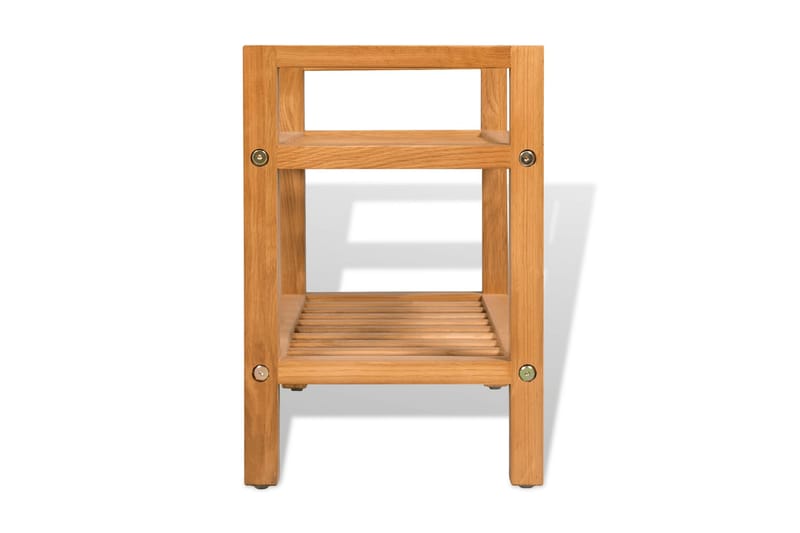 Skostativ med 2 hyller 49,5x27x40 cm heltre eik - Oppbevaring - Skooppbevaring