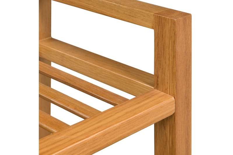 Skostativ med 2 hyller 49,5x27x40 cm heltre eik - Oppbevaring - Skooppbevaring