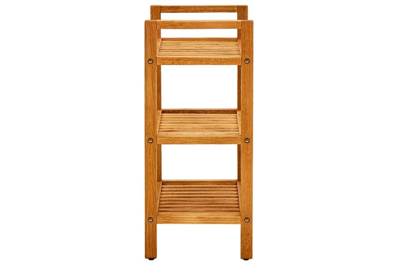 Skostativ med 3 hyller 50x27x60 cm heltre eik - Brun - Oppbevaring - Skooppbevaring