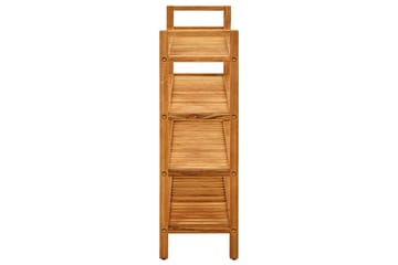 Skostativ med 4 hyller 100x27x80 cm heltre eik - Brun - Oppbevaring - Skooppbevaring