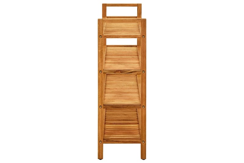 Skostativ med 4 hyller 100x27x80 cm heltre eik - Brun - Oppbevaring - Skooppbevaring