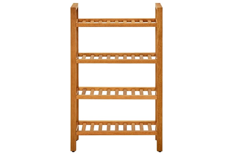 Skostativ med 4 hyller 50x27x80 cm heltre eik - Brun - Oppbevaring - Skooppbevaring