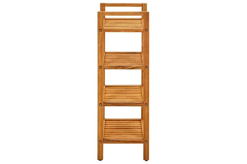 Skostativ med 4 hyller 50x27x80 cm heltre eik - Brun - Oppbevaring - Skooppbevaring