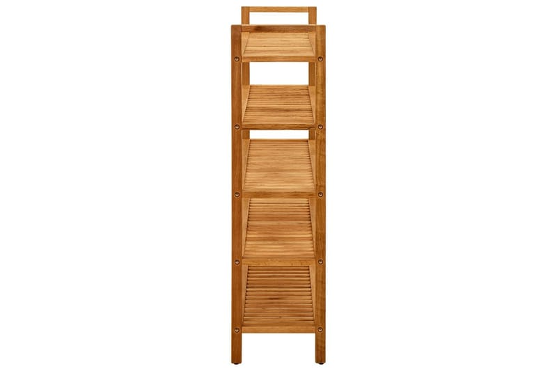 Skostativ med 5 hyller 100x27x100 cm heltre eik - Brun - Oppbevaring - Skooppbevaring