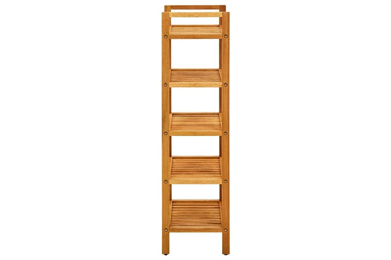 Skostativ med 5 hyller 50x27x100 cm heltre eik - Brun - Oppbevaring - Skooppbevaring