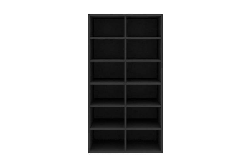 Skostativ svart 54x34x100 cm sponplate - Oppbevaring - Skooppbevaring