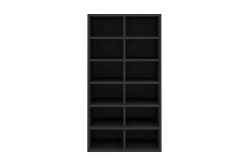 Skostativ svart 54x34x100 cm sponplate - Gangoppbevaring - Skooppbevaring - Skohylle & skostativ