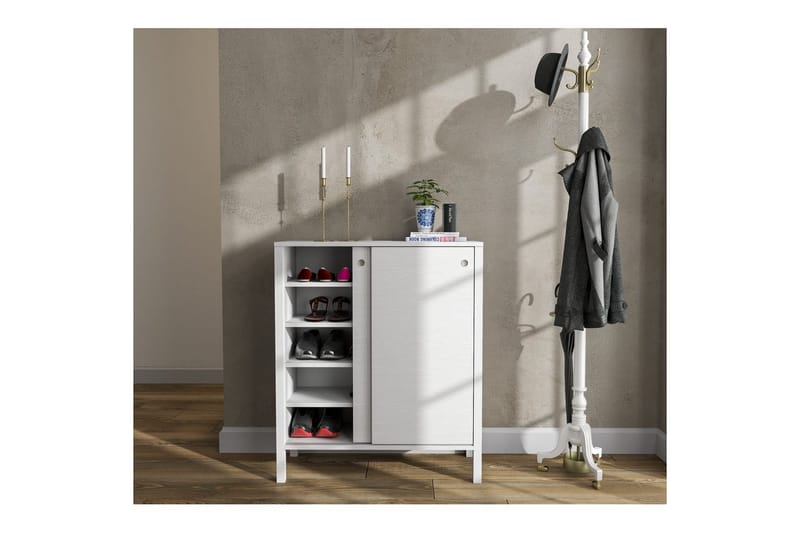 Sovran Skoskap 92 cm - Natur/Hvit - Oppbevaring - Skooppbevaring - Skoskap