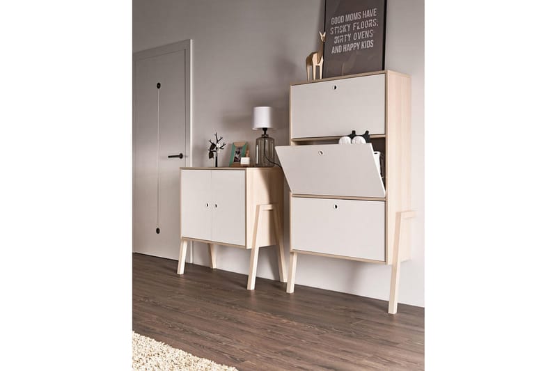 SPOT SkoskapTre / Natur / Hvit - VOX - Oppbevaring - Skooppbevaring - Skoskap